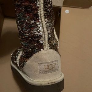 Gold sequins ugg boots